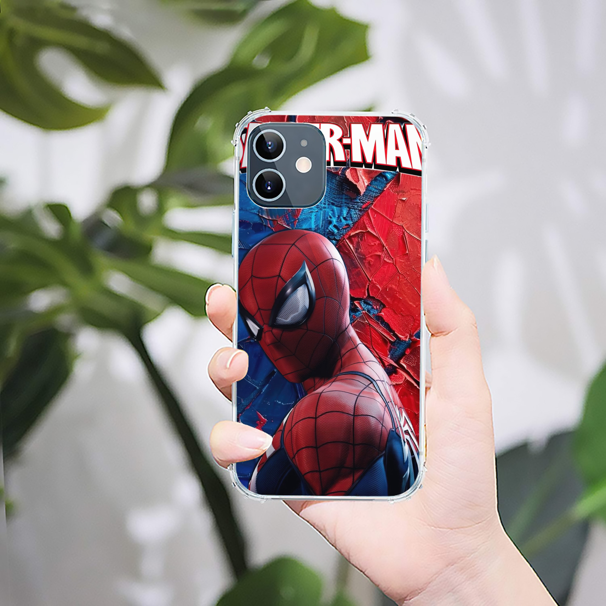 （画像用） Spider Man スパイダーマン 【iPhone 12シリーズ対応】透明スマホケース（クリアソフトケース）